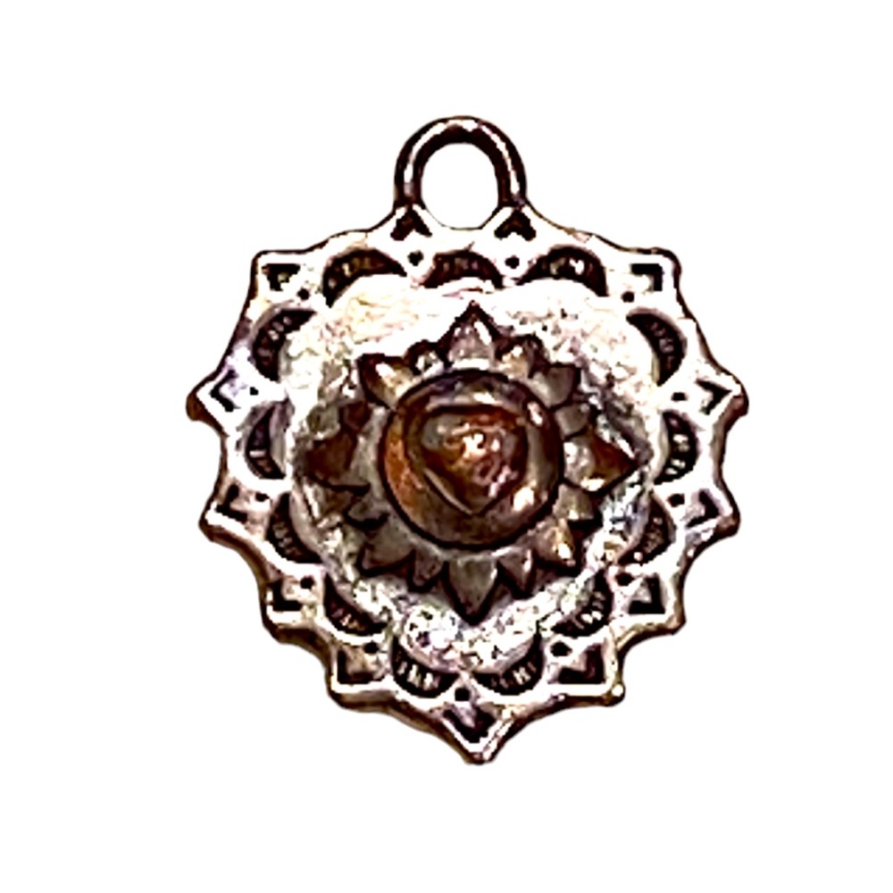 Red Heart & Silver Bohemian Heart Pendant - Picture 2 of 3